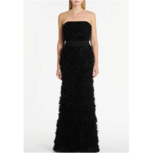 Carla Zampatti Black Ruffle Gown