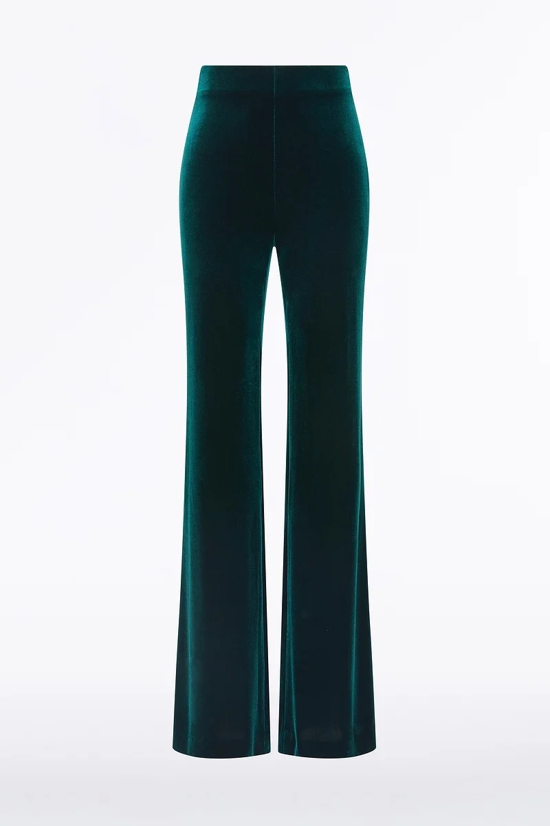 HUNTER GREEN VELVET PANT