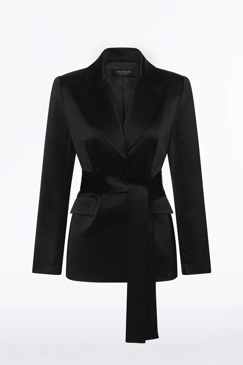 CARLA ZAMPATTI  Satin Acetate Blazer